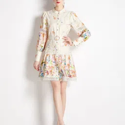 JC Collection Women's Floral Print A-Line Dress-picture-17