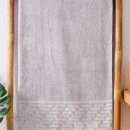 Home Centre Grey Cotton 500 GSM Bath Towel-image-13