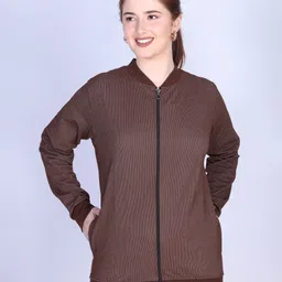 ELPIDA Women Self Design Front-Open Sweatshirt-picture-16