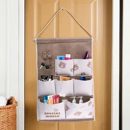 Aura Set Of 1 Brown & White Hanging Organizer-picture-39