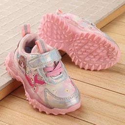 Babyoye Sneaker Shoes With Velcro Closure & Mermaid Printed - Pink-picture-31