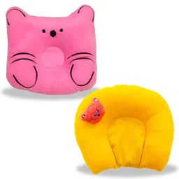 Chinmay Kids Polyester Fibre, Mustard Seeds Animals Baby Pillow Pack of 2  Pink, Yellow-picture-21