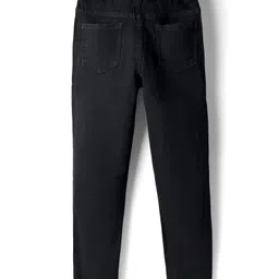 Pine Kids Denim Woven Ankle Length Washed Jeggings - Black image 2