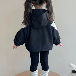 LULU & SKY Girls Colourblocked Hooded Open Front Jacket image 4