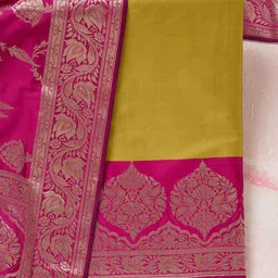 Koskii Ethnic Motifs Printed Unstitched Dress Material image 3