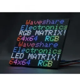 Waveshare RGB Full-Color LED Matrix Panel, 3mm Pitch, 64×64 Pixels, Adjustable Brightness-image-2