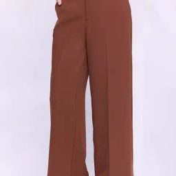 Cover Story Brown Mid Rise Flared Fit Trousers-picture-8