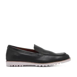 Ruosh Men's Black Casual Loafers image 2