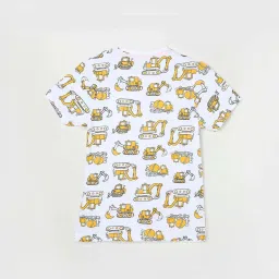 Fame Forever by Lifestyle Kids White & Orange Cotton Printed T-Shirt image 2