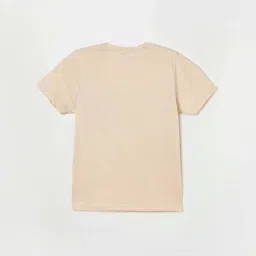 Fame Forever by Lifestyle Kids Beige Cotton Printed T-Shirt image 2