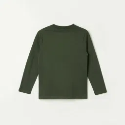 Fame Forever by Lifestyle Kids Olive Cotton Printed T-Shirt image 2