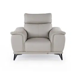 Durian Coleman Beige Leather 1 Seater Sofa image 3