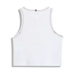 Tommy Hilfiger Kids White Slim Fit T-Shirt image 2