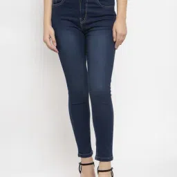KASSUALLY Navy Relaxed Fit Mid Rise Jeans-picture-31