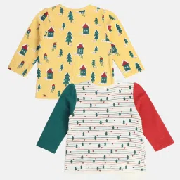 MINIKLUB Girls Multicolor Cotton Printed Full Sleeves Front Open Vest image 2