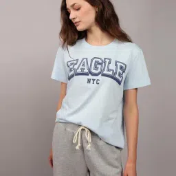 American Eagle Outfitters Blue Cotton Printed T-Shirt-picture-36