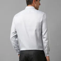 Louis Philippe Permapress Grey Cotton Regular Fit Shirt image 2