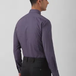 Van Heusen Purple Cotton Slim Fit Shirt image 2