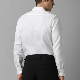 Louis Philippe Permapress White Cotton Regular Fit Texture Shirt image 2