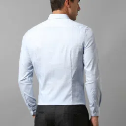 Louis Philippe Blue Cotton Slim Fit Shirt image 2