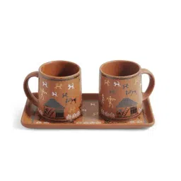 ExclusiveLane Brown Ceramic Coffee Mugs-image-20