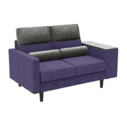 Godrej Interio Highrolla Purple Pinewood 2 Seater Sofa with Console image 2