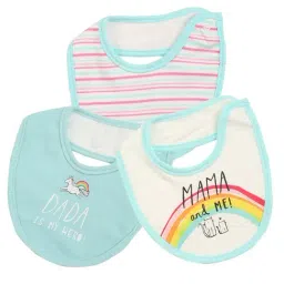 Baby Moo Unicorns and Rainbows Multicolour 3 Pack Bibs-picture-10