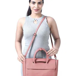 Toteteca Pink Solid Medium Handbag image 2