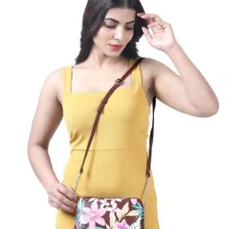 Toteteca Brown Printed Medium Sling Handbag image 2