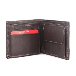 Red Chief Brown Leather Bi-Fold Wallet for Men image 2