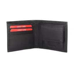 Red Chief Black Leather Bi-Fold Wallet for Men image 2