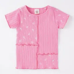 Ed-a-Mamma Kids Pink Cotton Printed Top-picture-35