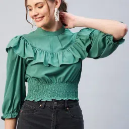 Carlton London Green Crop Top-picture-32