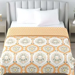 Haus & Kinder Orange Printed Reversible Double Dohar image 2