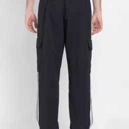 Adidas Originals Black Regular Fit Striped Trackpants image 2