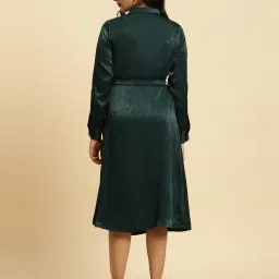 W Green Shirt Dress image 2