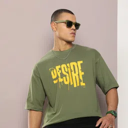 Kook N Keech Typography Printed Drop-Shoulder Sleeves Oversized Pure Cotton T-shirt-picture-18