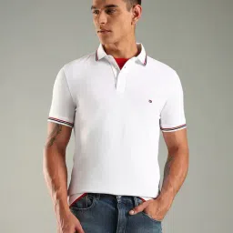 Tommy Hilfiger White Cotton Slim Fit Polo T-Shirt-picture-35