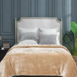 Saral home Beige Polyester 350 GSM Winter Mink Single Bed Blanket-picture-35