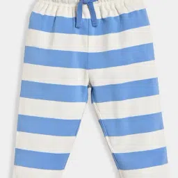 MiArcus Kids Blue & White Printed Full Sleeves T-Shirt with Pyjamas image 5