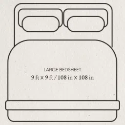 Spaces Linear Traced Light Blue Cotton Geometric 144 TC Double Bedsheet with 2 Pillow Covers image 5