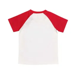 H by Hamleys Kids Red & White Cotton Printed T-Shirt image 2