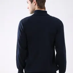 Monte Carlo Navy Blue Solid Regular Fit Pullover image 2
