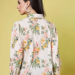 Melon by PlusS Off White Floral Print Shirt image 2
