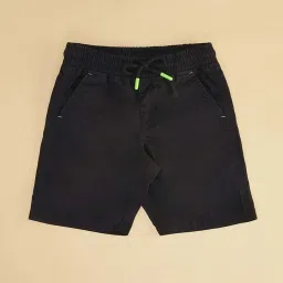 Pantaloons Junior Black Cotton Regular Fit Shorts image 2