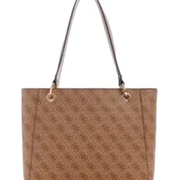 GUESS Latte Brown Noelle Printed Tote image 2