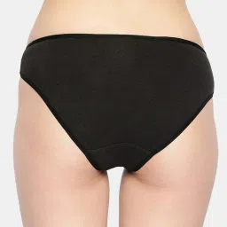 Inner Sense Black & Beige Plain Bikini Panty - Pack Of 3 image 2