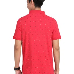 Turtle Red Cotton Slim Fit Printed Polo T-Shirts image 2
