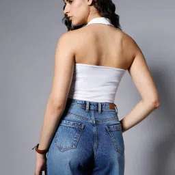 High Star White Crop Top image 2