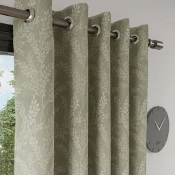 DDecor Live Beautiful Green Polyester 9 ft Long Door Curtain image 2